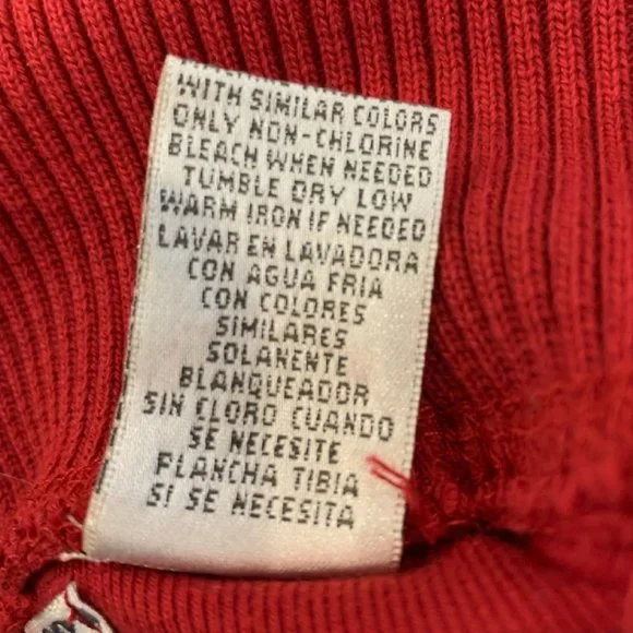 Carolyn Taylor Essentials Red Ribbed Turtleneck Sleeveless Sweater Women’s XL - Picture 9 of 11